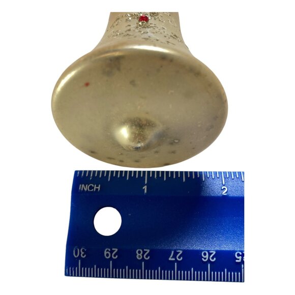 Mercury Glass Christmas Ornaments Vintage Gold Bells Set of 4 Made in Germany - Picture 4 of 16